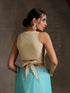 Blouse - Kota Beige Wrap
